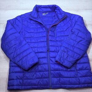 Xersion Packable Quilted Blue Puffer Jacket XXL Zip Men's Winter‎ Outerwear